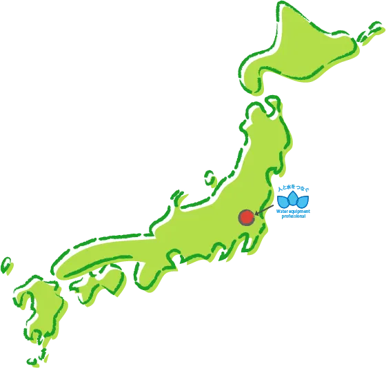 アクアフレンドの場所を示した日本地図